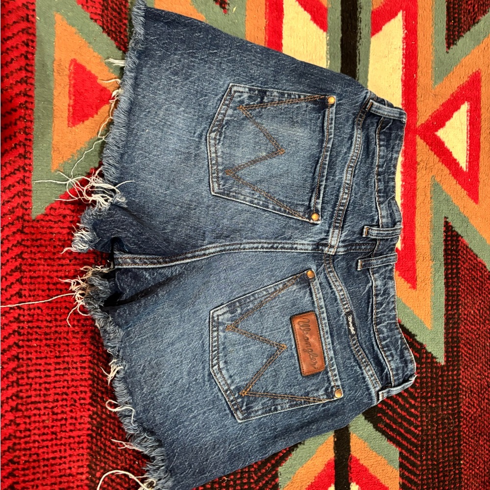 Wrangler Blue Denim Cutoff Shorts